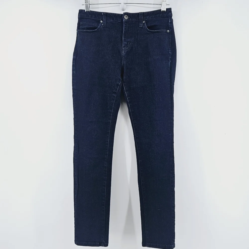 Kate Spade Dark Wash Skinny Jeans Size 26 Stretch Mid Rise Designer Denim